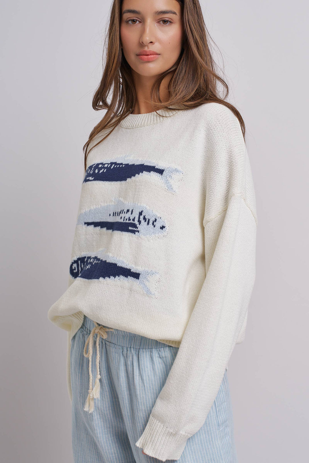 Sardine Oversized Drop-Shoulder Sweater