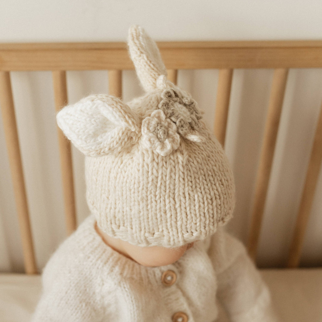 Flower Bunny Beanie