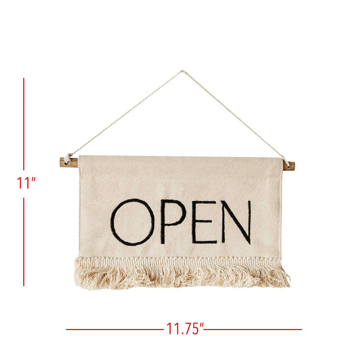 Claudia Embroidered Open-Closed Sign