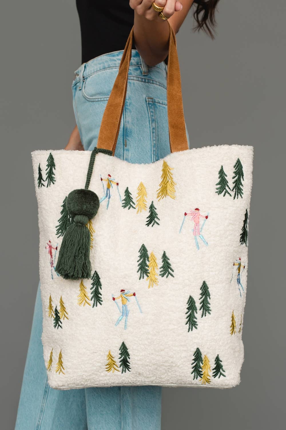 Skiing People Scene Tote