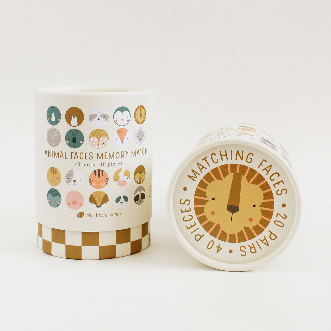 Animal Faces Memory Matching Game