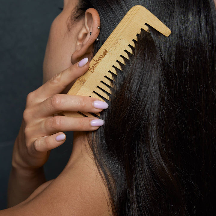 Bamboo Compact Wide Tooth Comb