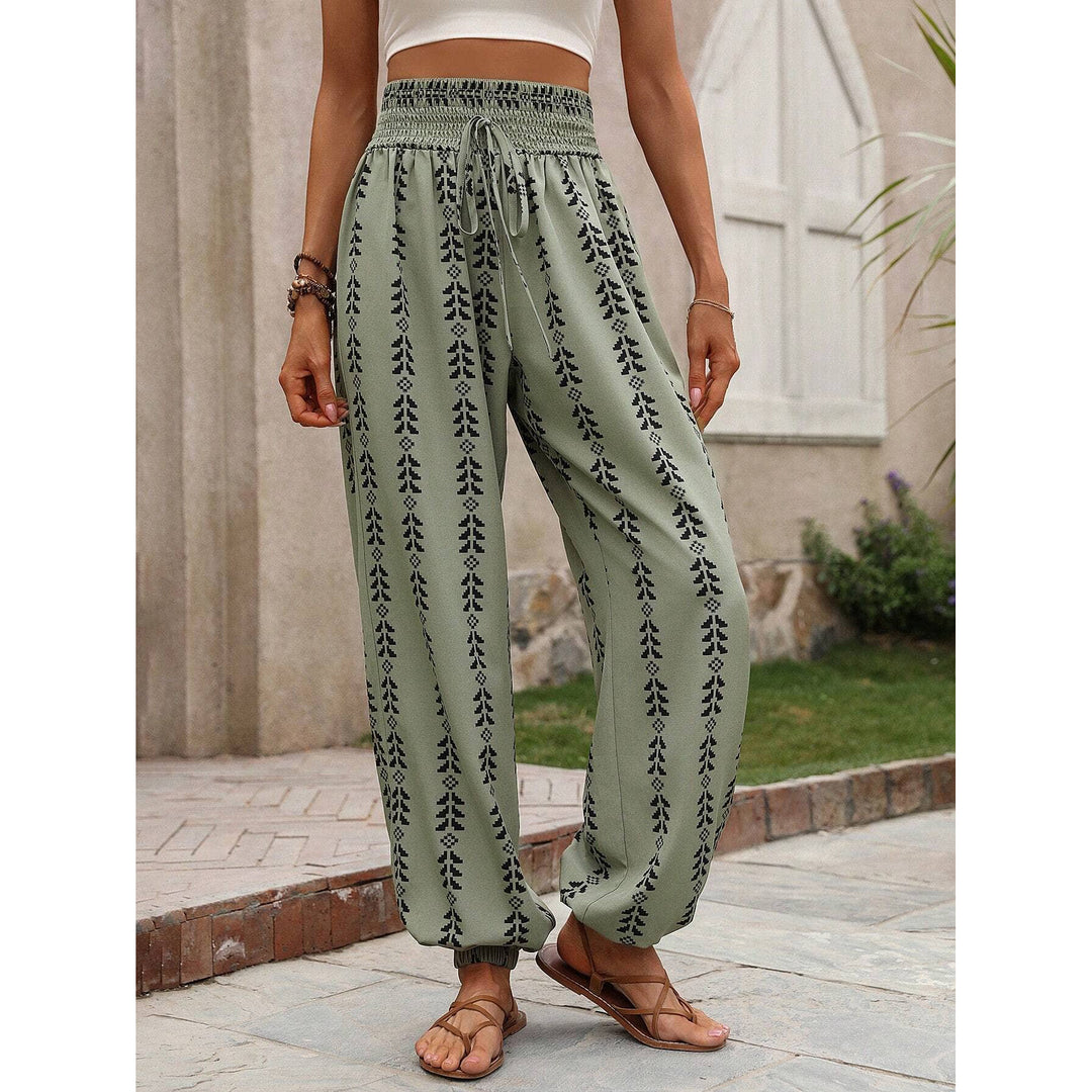 Bohemian Wide Leg Printed Pants