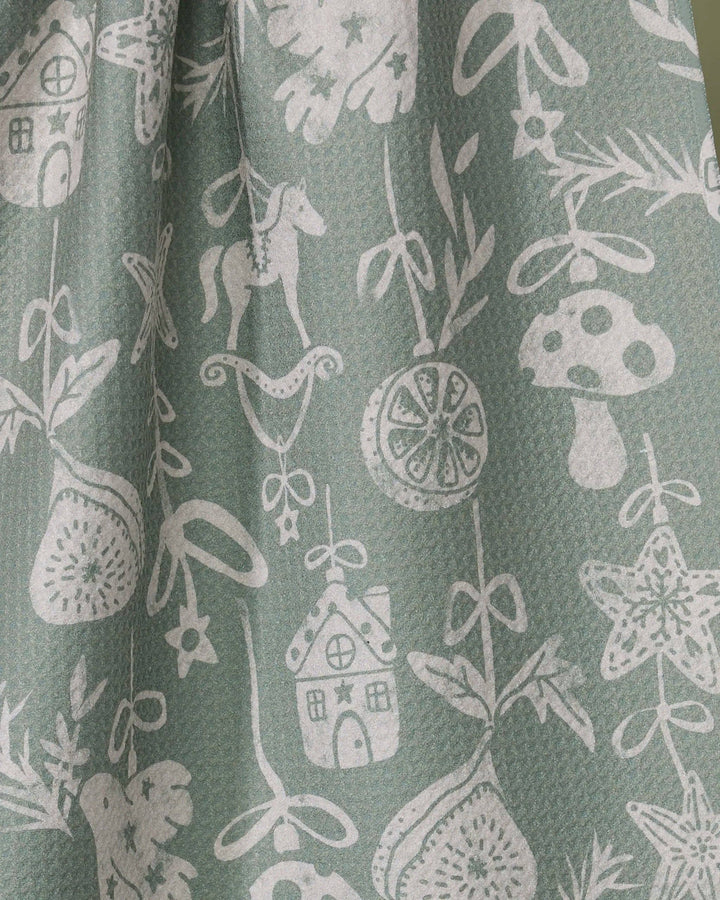 Cozy Ornaments Tea Towel by Geometry