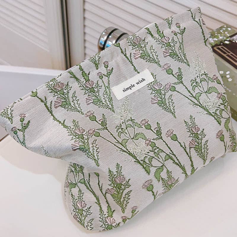 Fresh Floral Travel Cosmetic Bag