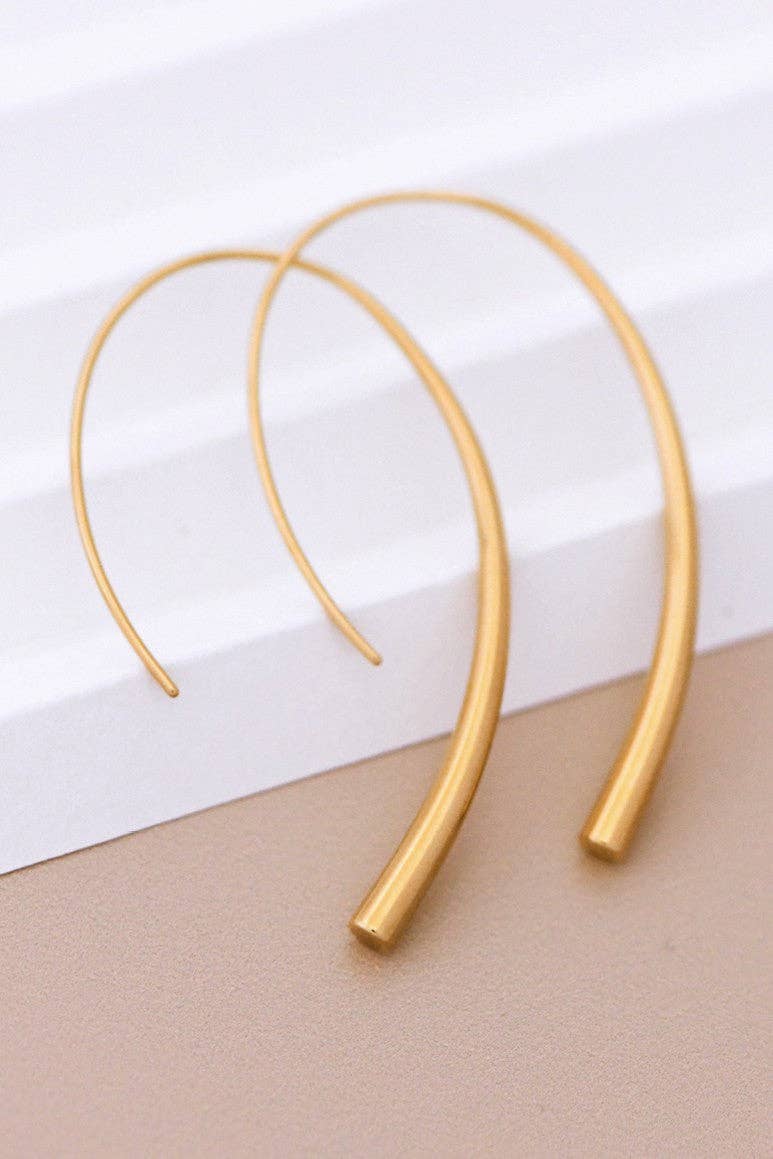 18K Gold PVD Plated Waterproof Stainless Steel Hoop Earrings