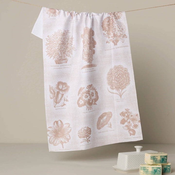 Floral Glossary Tea Towel by Geometry