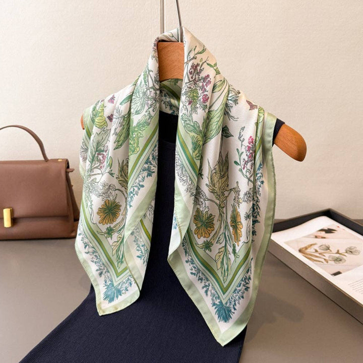 Vintage Botanical Border Square Scarf