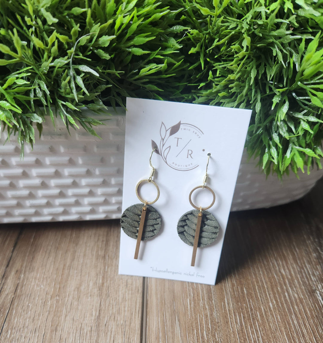 Mini-Jude Genuine Leather Earrings
