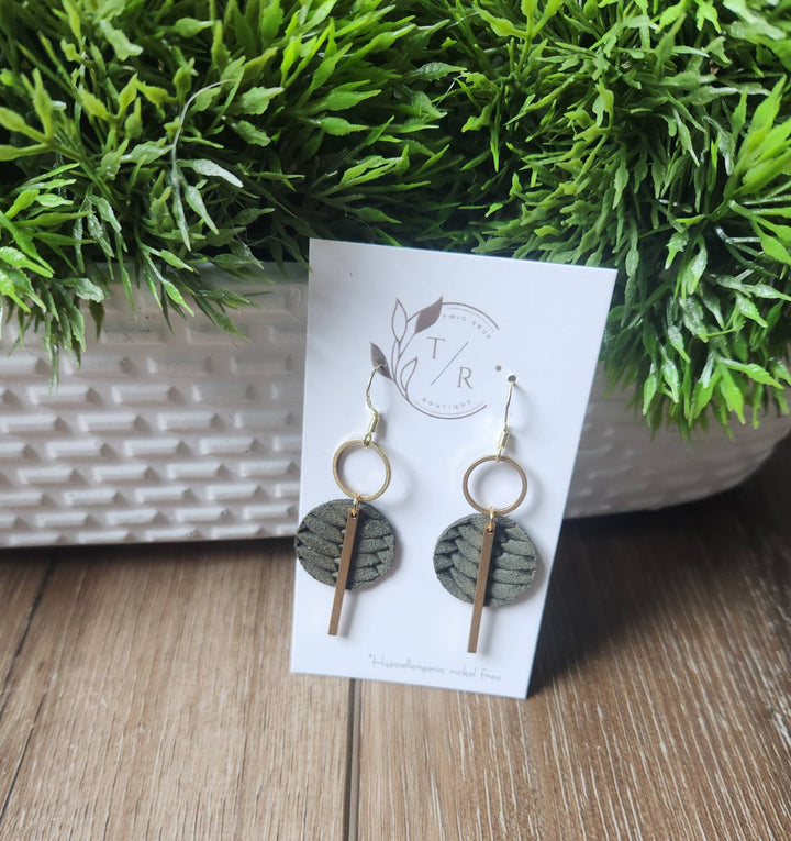 Mini-Jude Genuine Leather Earrings