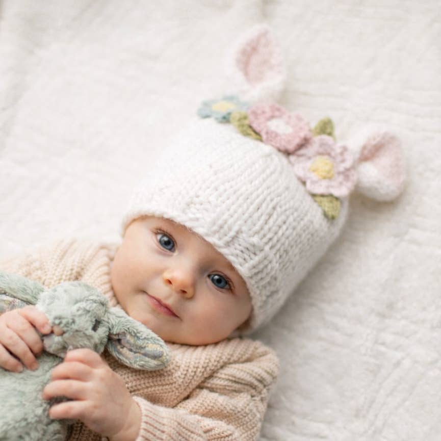 Flower Bunny Beanie