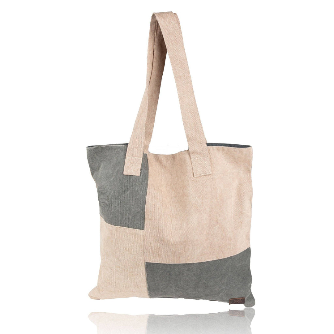 Nikole Patchwork Denim Handbag