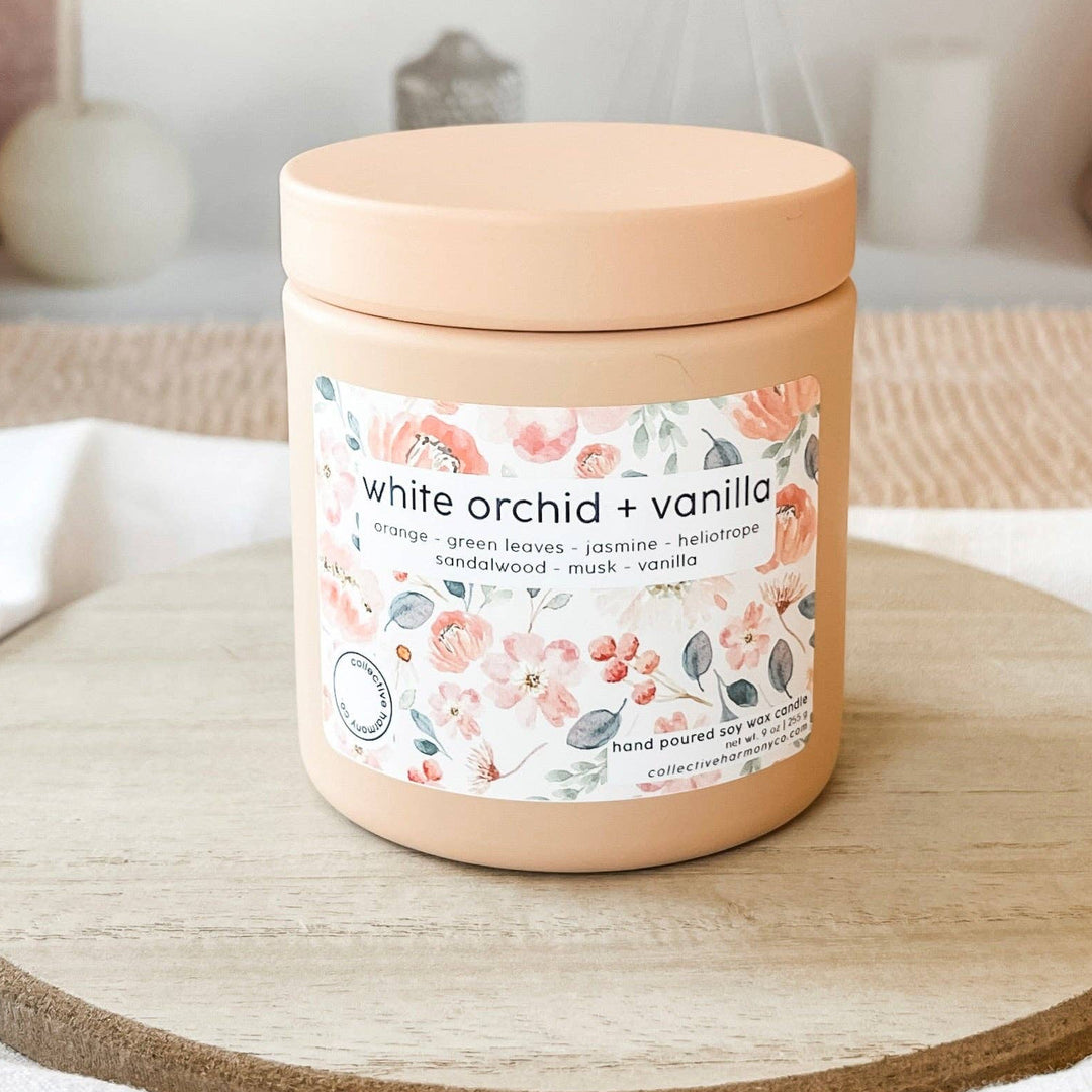 White Orchid + Vanilla Deluxe Candle Tin