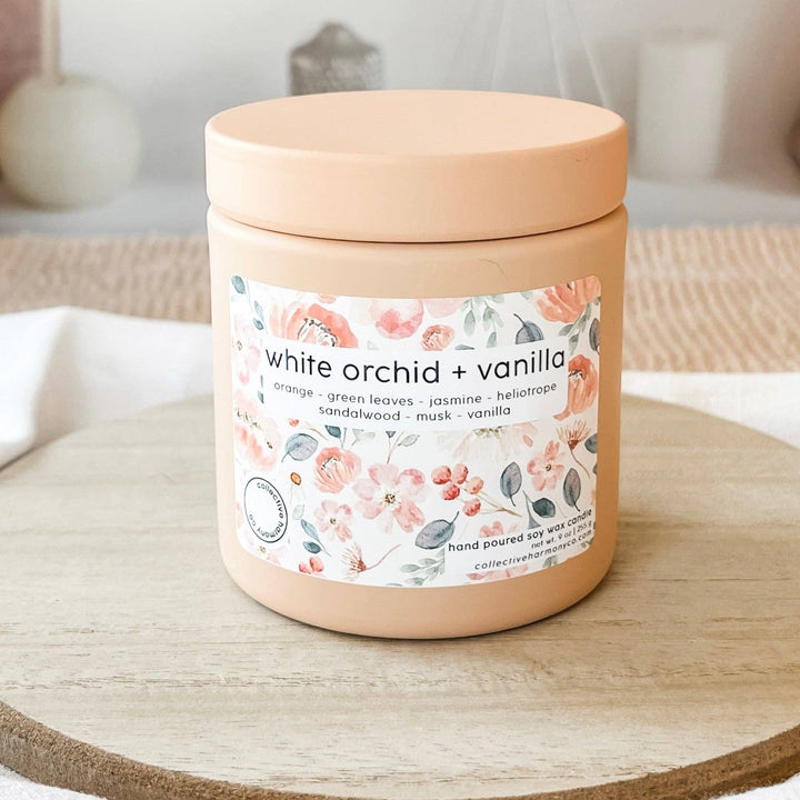 White Orchid + Vanilla Deluxe Candle Tin