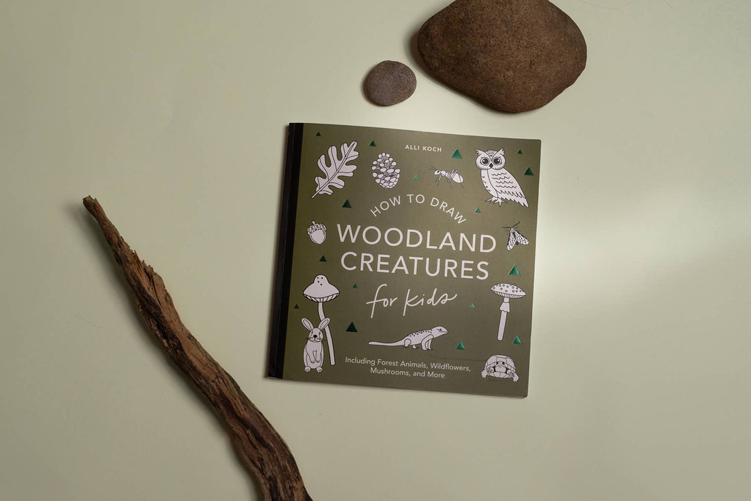 Mushrooms & Woodland Creatures: Kids How to Draw Book