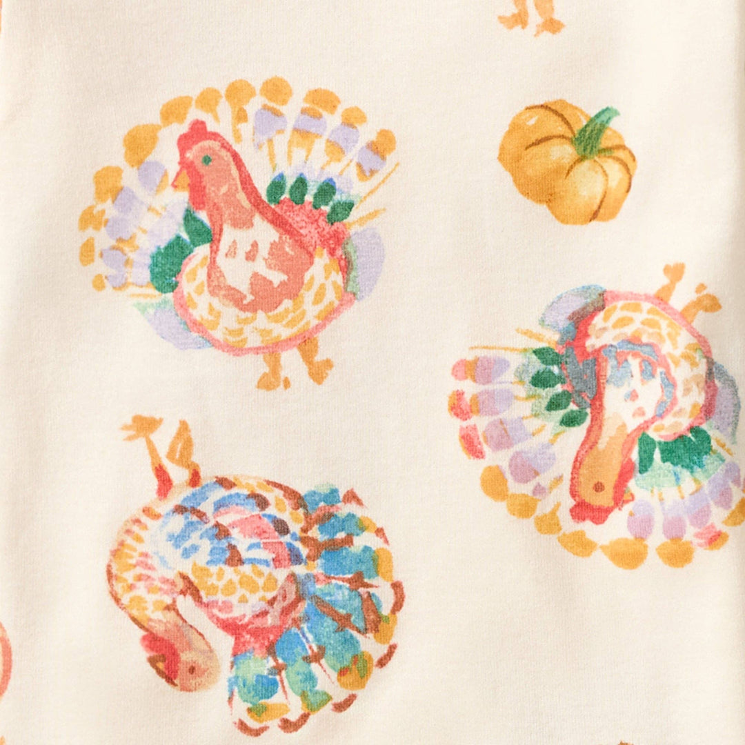 Turkey Day Organic Cotton Footed Sleeper
