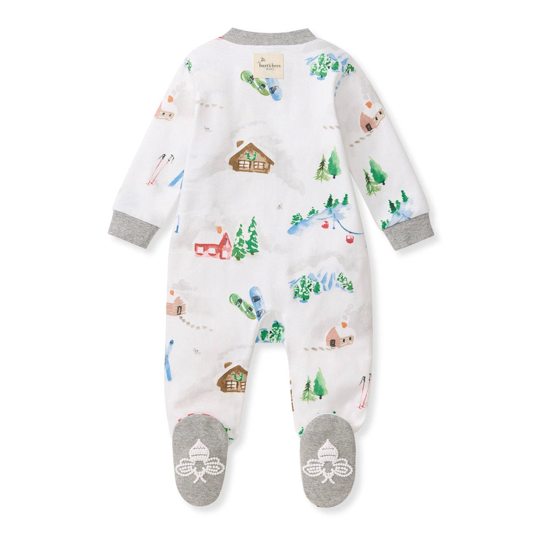 Ski Slopes Organic Cotton Footed Sleeper