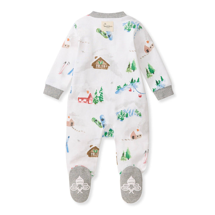 Ski Slopes Organic Cotton Footed Sleeper