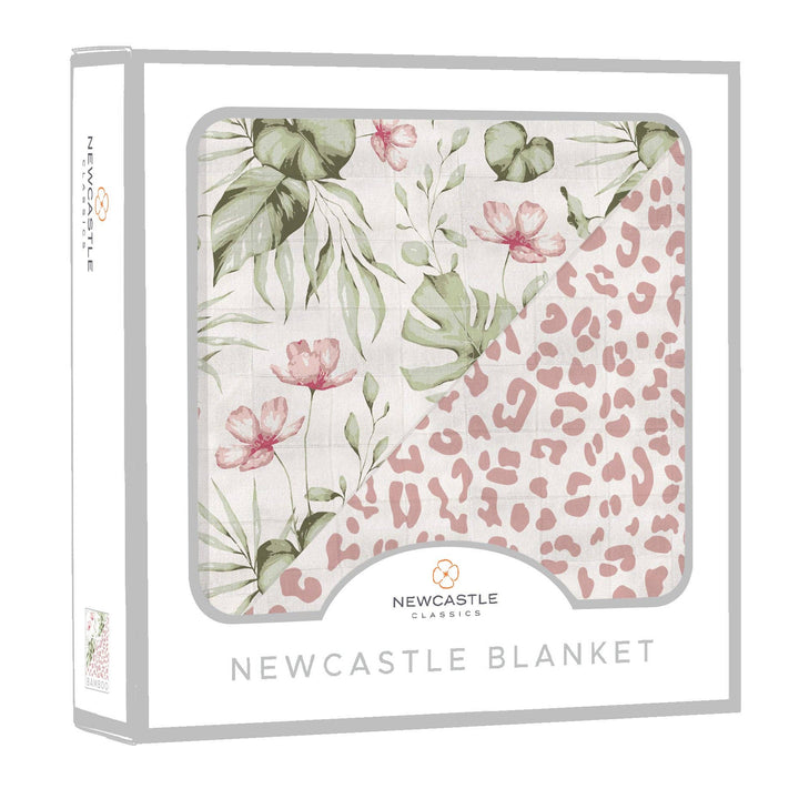 Silver Pink Orchid and Little Leopard Blanket