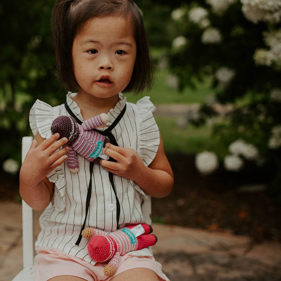 Handmade Waldorf Pixie Doll in Rose