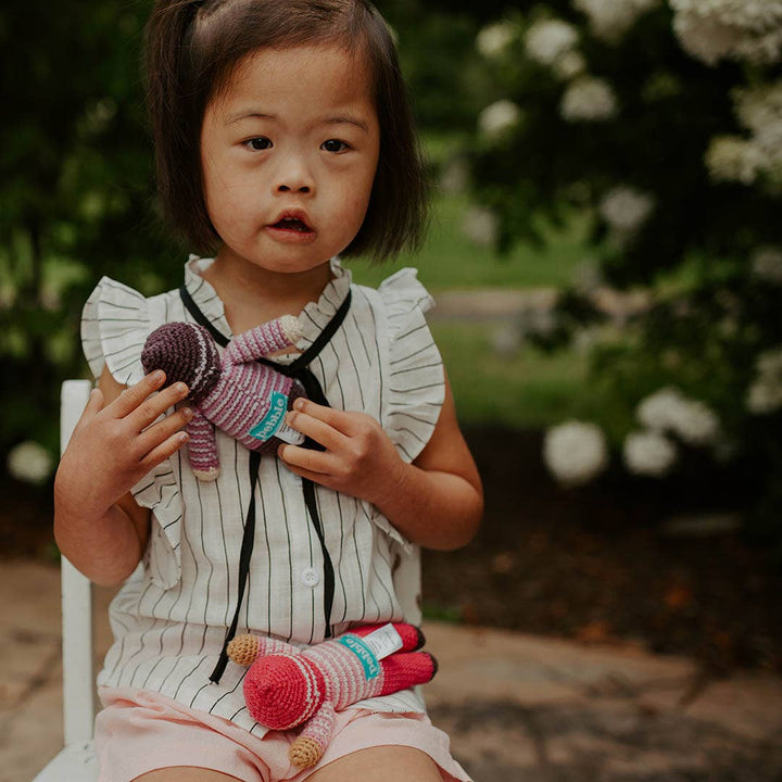 Handmade Waldorf Pixie Doll in Rose