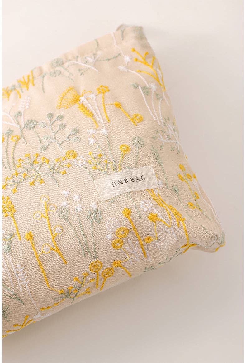 Colorful Embroidery Portable Cosmetic Bag