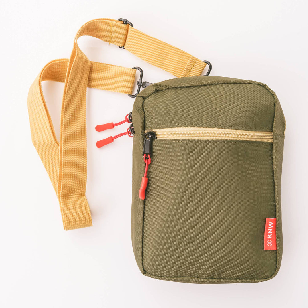 Recycled Crossbody Bag Olive/Khaki