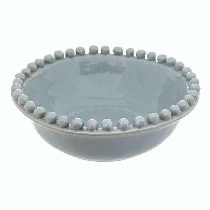 Ceramic Beaded Bowl Coastal Blue