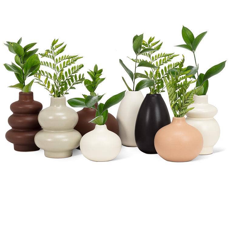 Small Ball Bud Vase-Tan-3"H