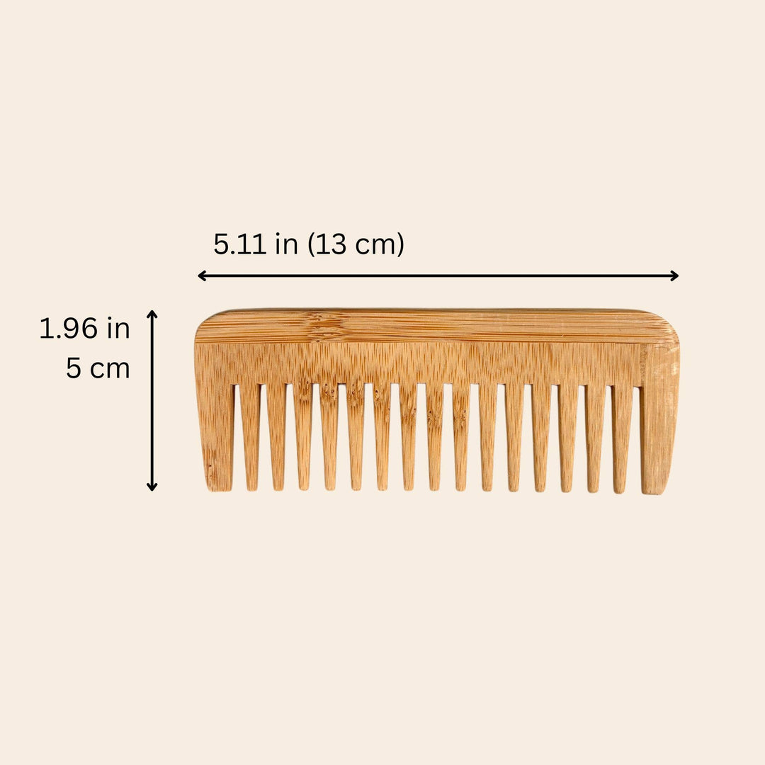 Bamboo Compact Wide Tooth Comb