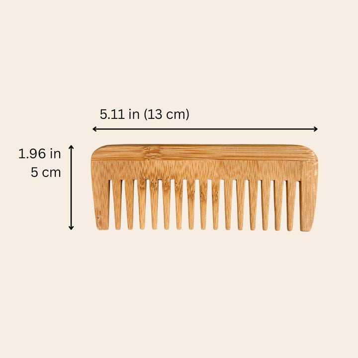 Bamboo Compact Wide Tooth Comb