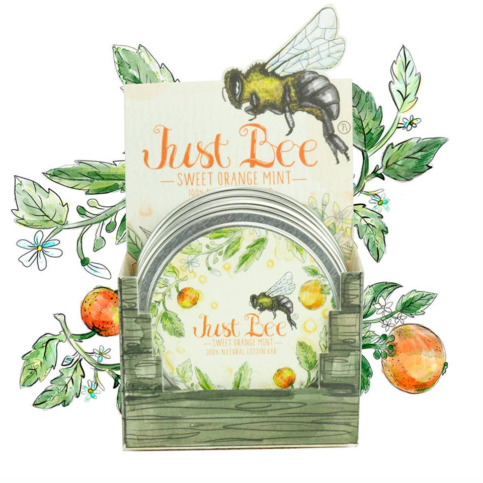 Sweet Orange Mint Beeswax Lotion Bar