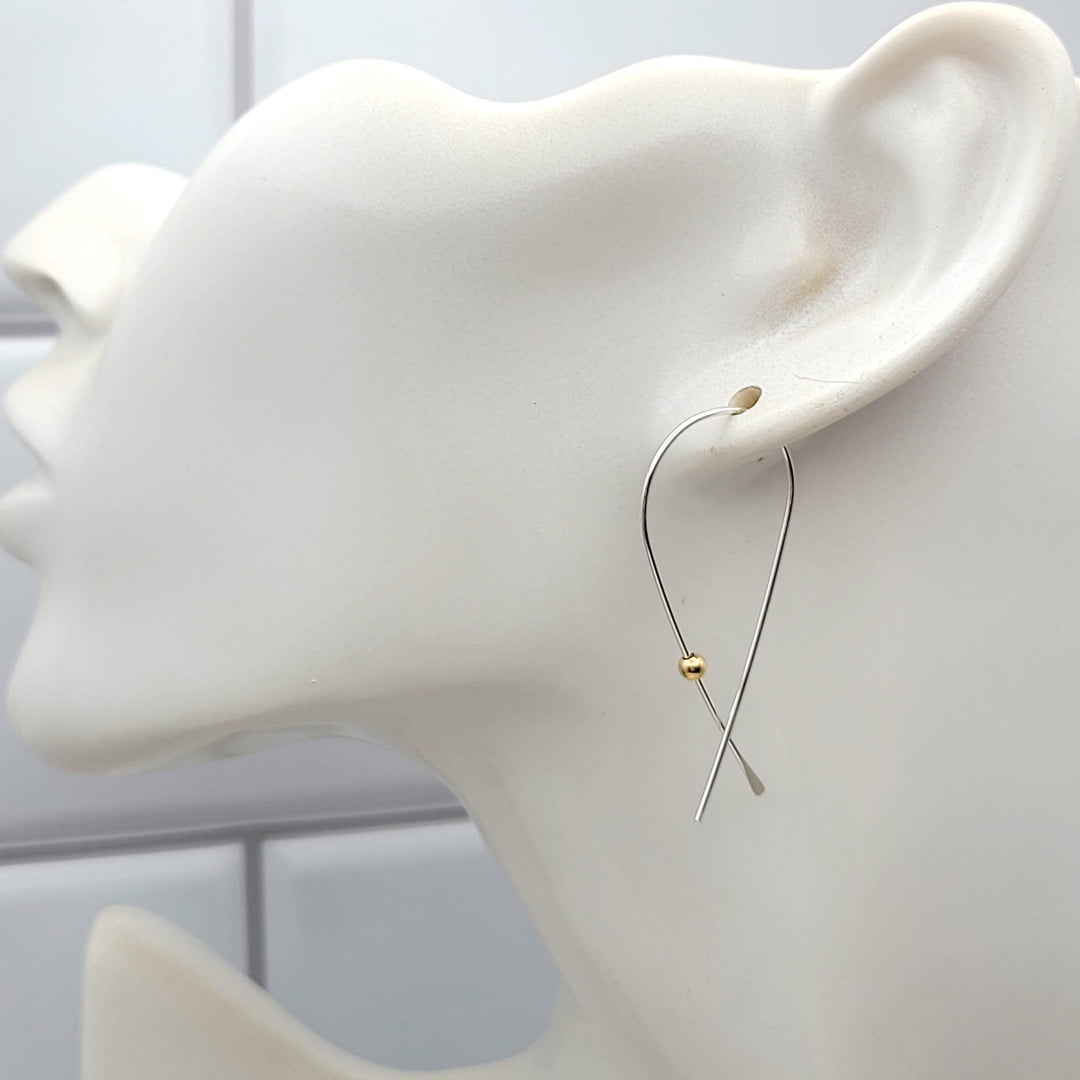 Sterling Silver Wishbone Threader Earrings