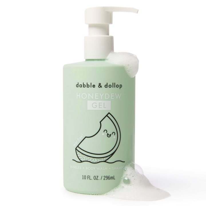 All-Natural Honeydew Body Wash, Bubbles & Shampoo