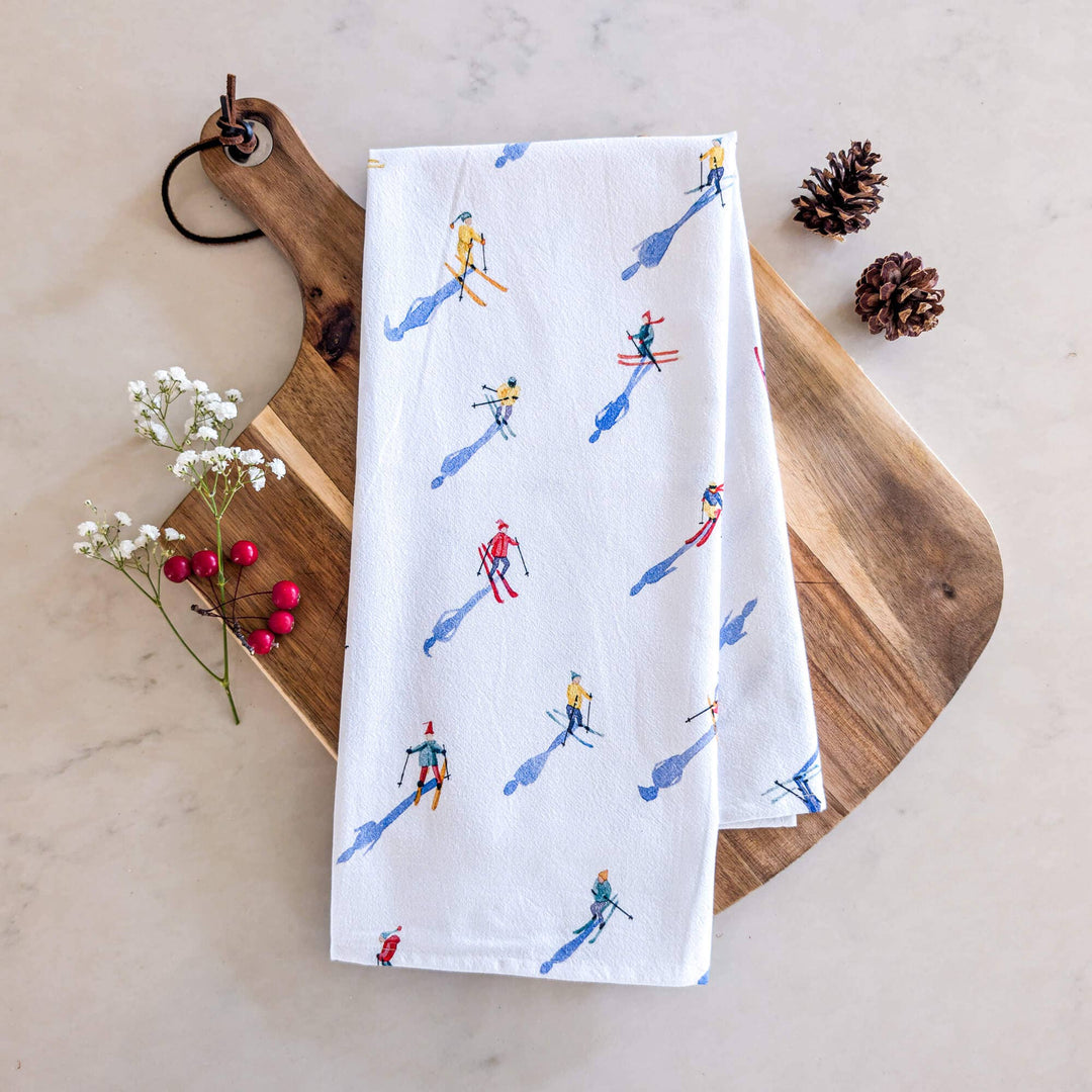 Apres Ski Winter Holiday Kitchen Tea Towel