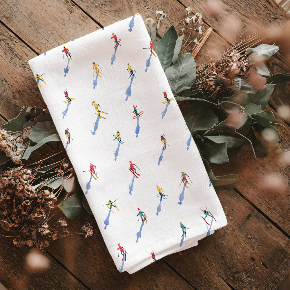Apres Ski Winter Holiday Kitchen Tea Towel