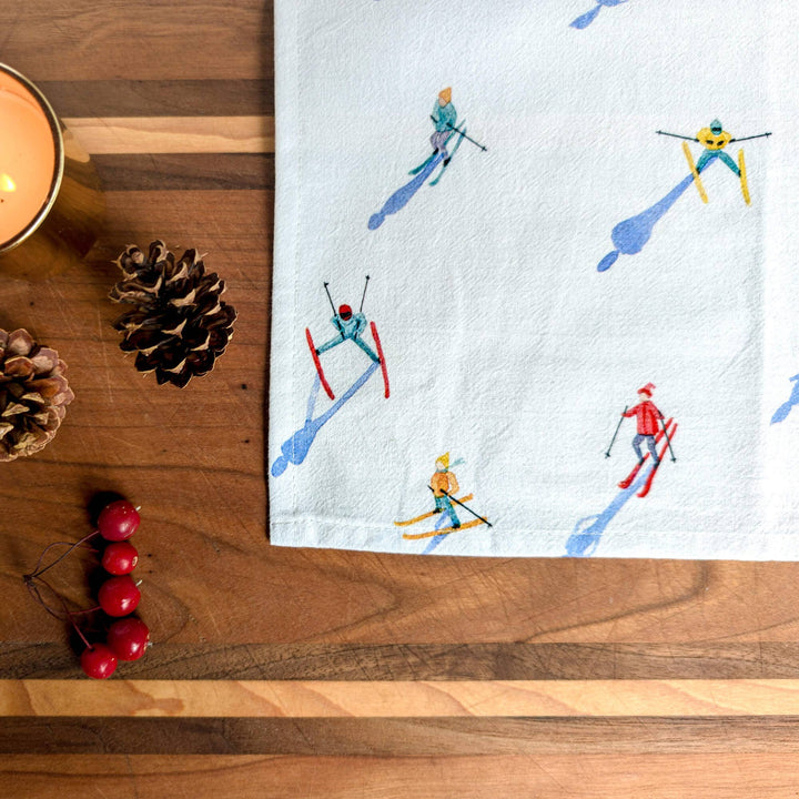 Apres Ski Winter Holiday Kitchen Tea Towel