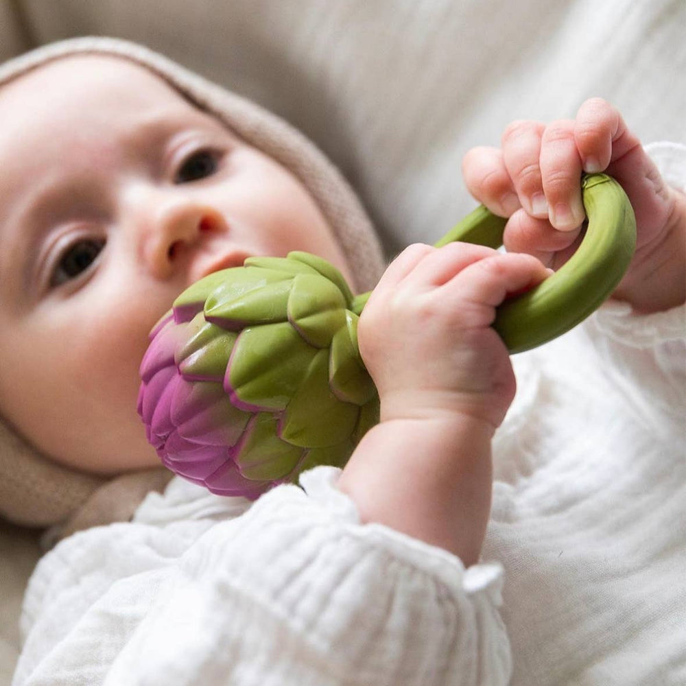 Artichoke Rattle Teether Toy