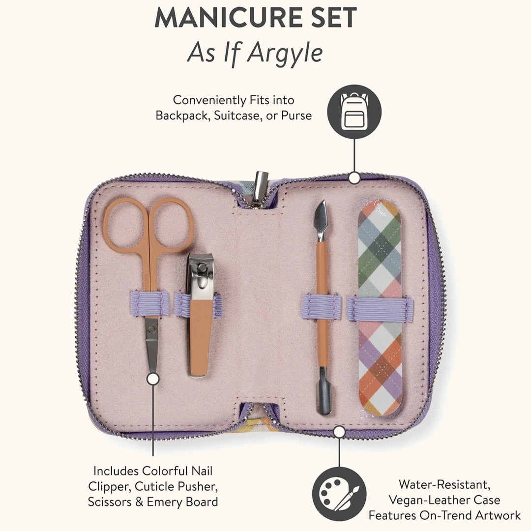 As If Argyle Manicure Set