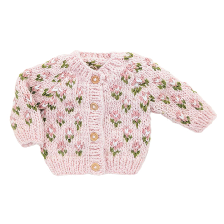 Bitty Blooms Blush Cardigan Sweater
