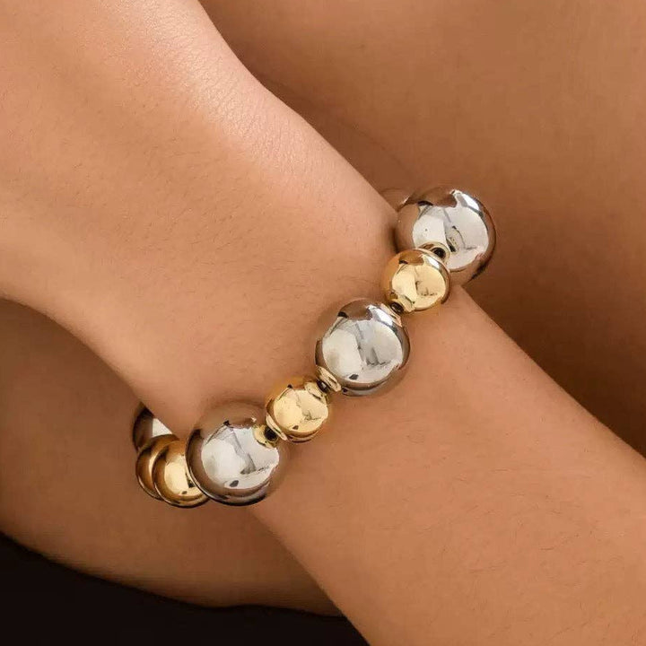 Bold Punk Style Bead Bracelet