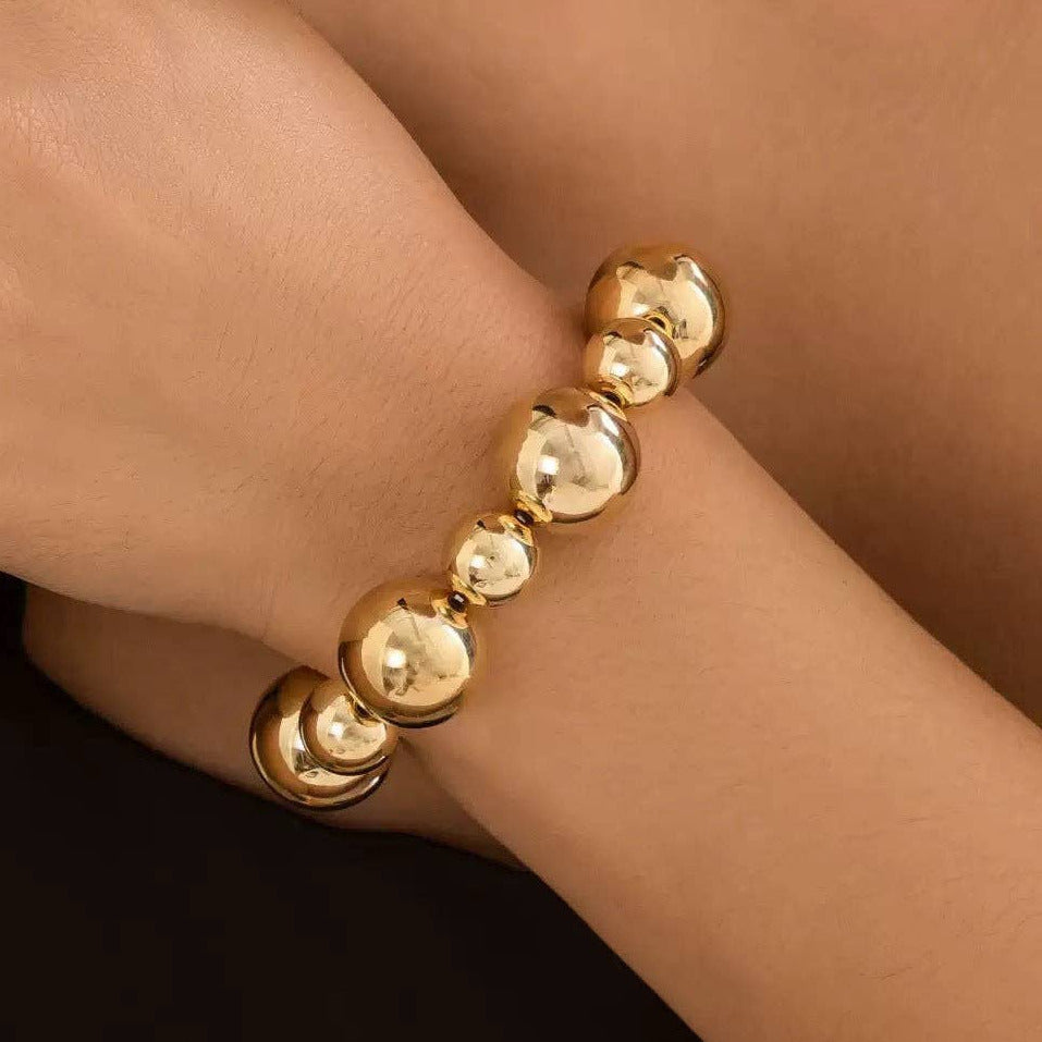 Bold Punk Style Bead Bracelet