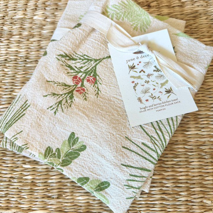 Boughs + Berries Kitchen Tea Towel