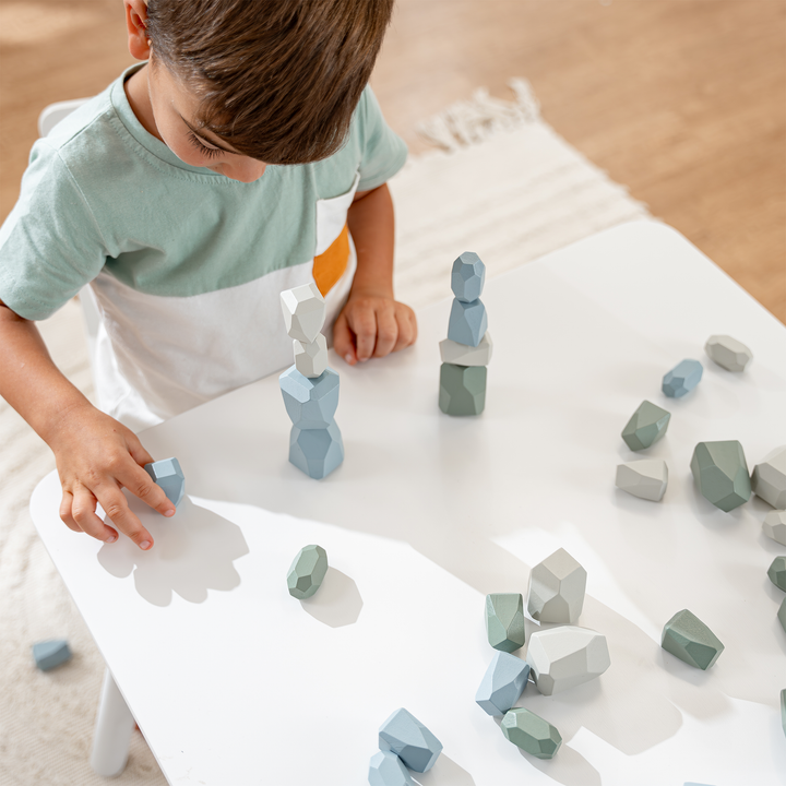 Boy Colors Stacking Blocks for Toddlers by Comfy Cubs