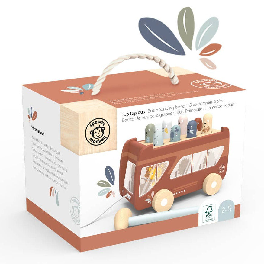 Bus Pounding Pull Toy