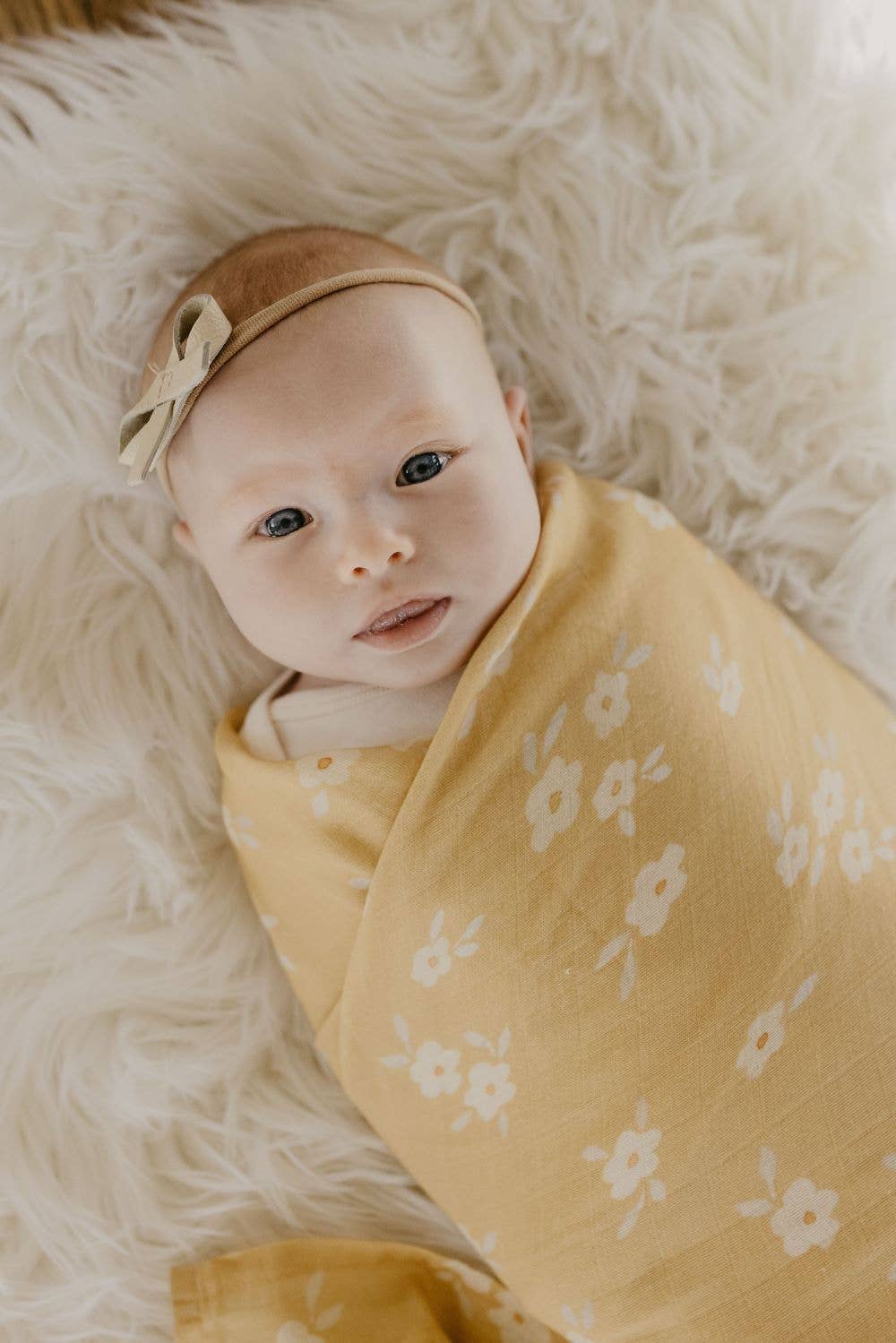 Buttercup Muslin Swaddle Baby Blanket