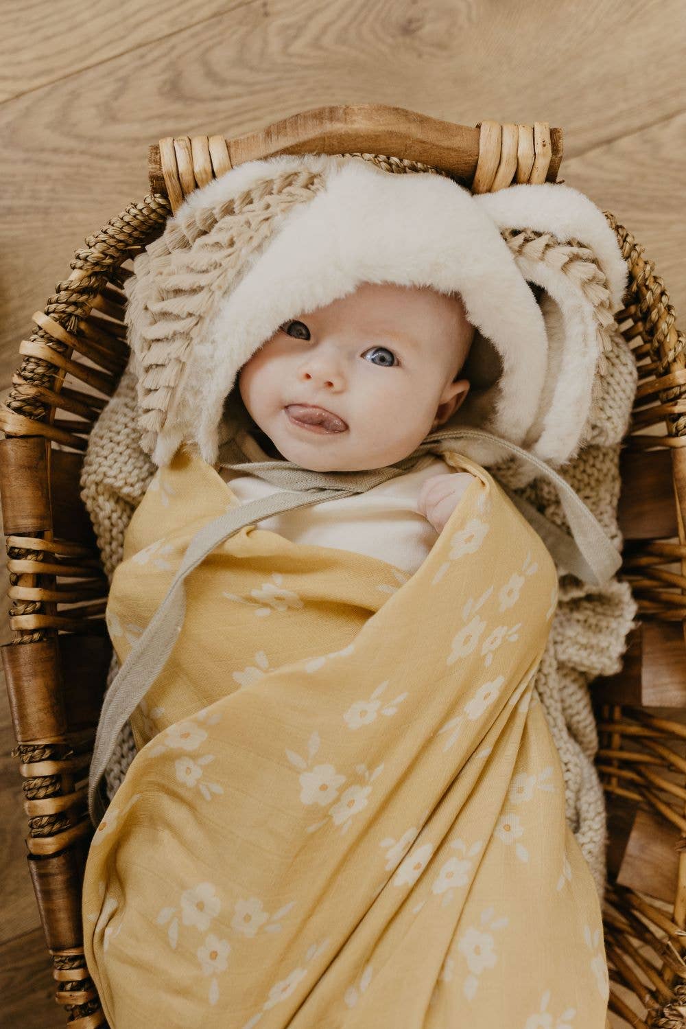 Buttercup Muslin Swaddle Baby Blanket