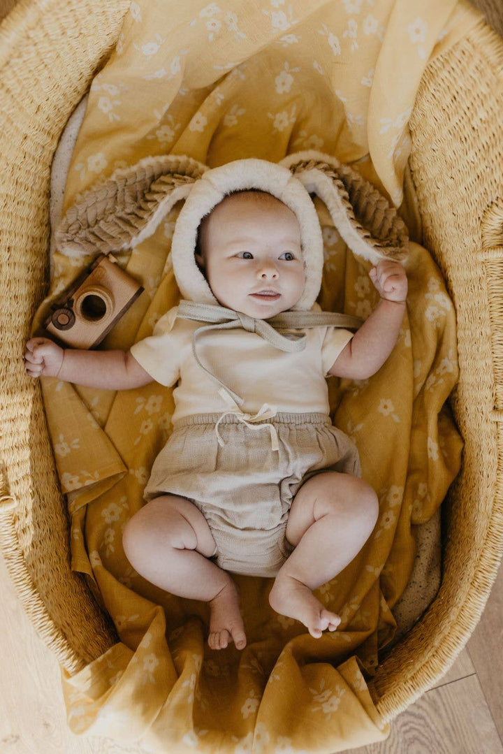 Buttercup Muslin Swaddle Baby Blanket