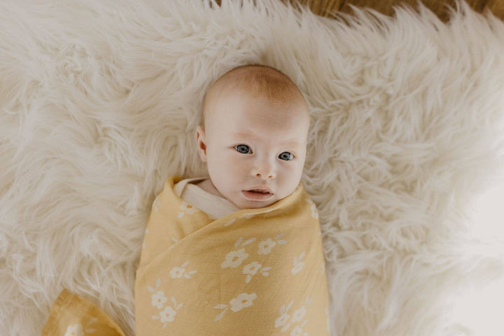 Buttercup Muslin Swaddle Baby Blanket