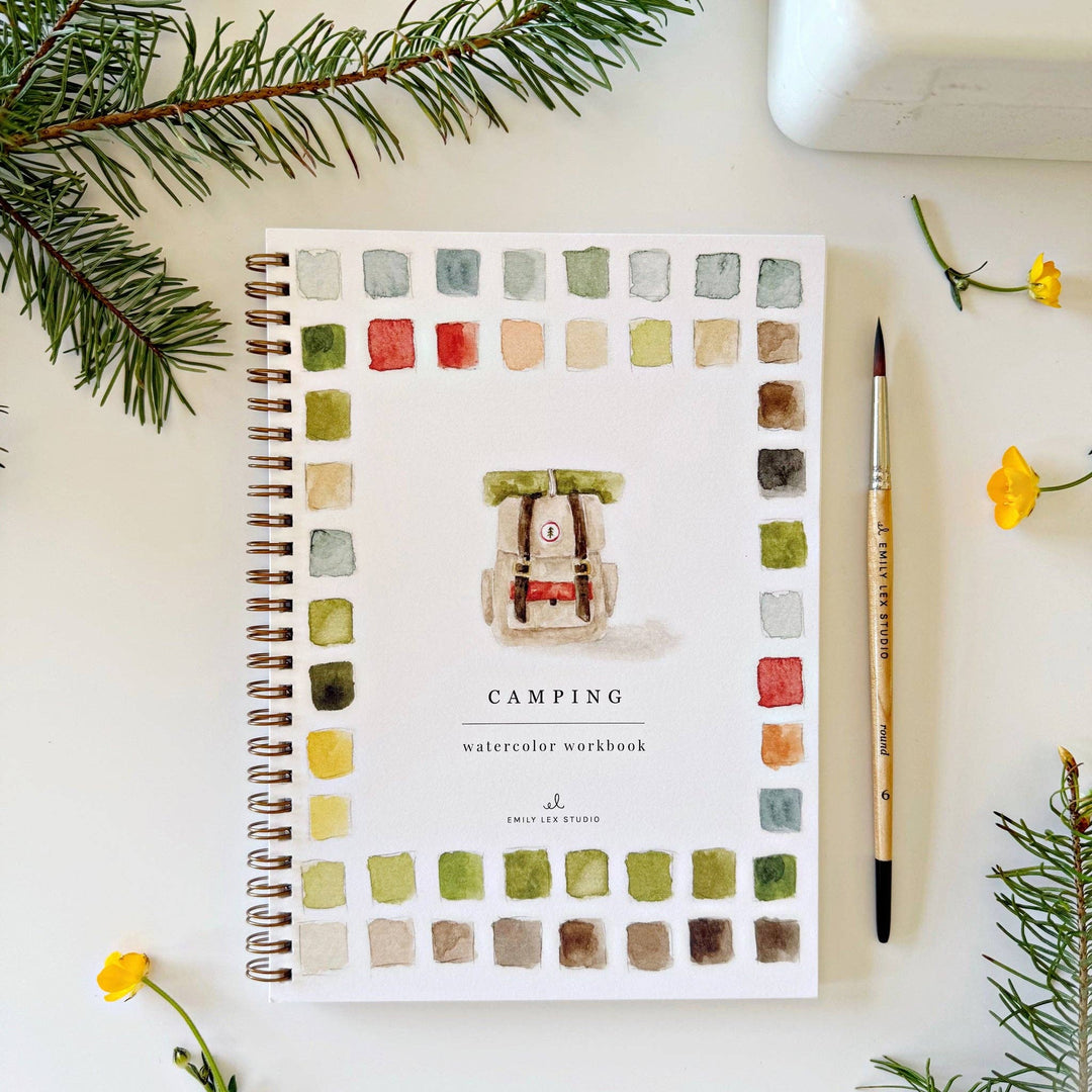 Camping Watercolor Workbook by Emily Lex